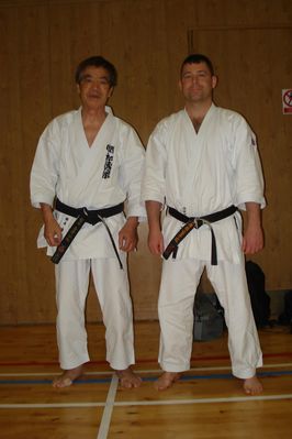 Kancho Kanazawa
Me with Kanazawa Sensei (10th Dan) after my Yondan grading
